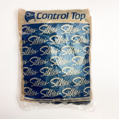 Vintage Silkies Control Top Pantyhose - Medium - Dark Navy Blue 727