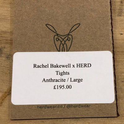 HERD X Rachel Bakewell Wool Pointelle Tights Size L New Retails $189 USD