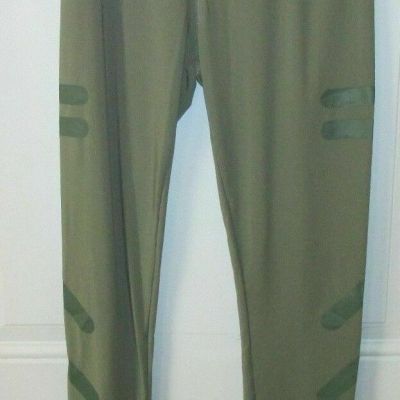 Leggings Army Style Print OLIVE Junior's Size.- Large New