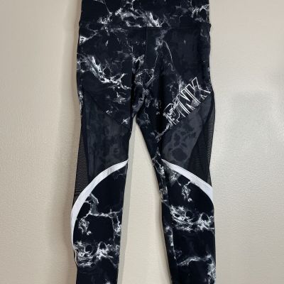 Pink Victoria's Secret Ultimate Women's Small Black White Marble Cropped Legging