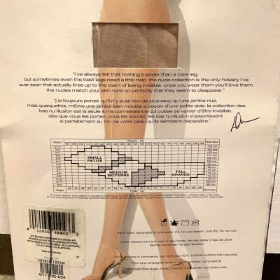 Donna Karan A24 The Nudes Hosiery 8 Denier Sheer Tights Nude Size M $20 NWT