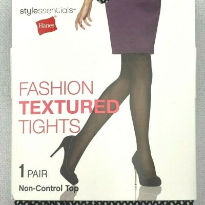 Hanes Style Essentials Fashion Textured Tights Fishnet Black 1 Pair Size L/XL