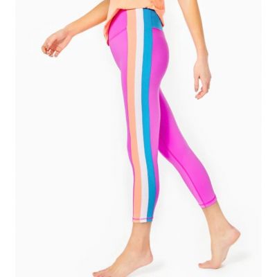 Lilly Pulitzer Weekender High Rise Midi Legging Amethyst Stripe Size XXL
