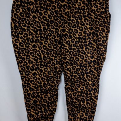 Terra & Sky 4X Leopard Print Legging Stretch Pants Plus Size Full Length NWT