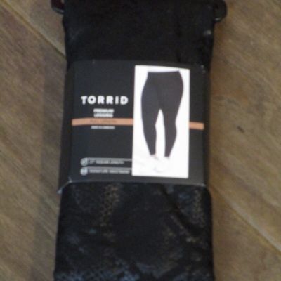 TORRID RAINBOW SNAKE BLACK FULL LENGTH SIGNATURE WAIST LEGGINGS SIZE 4 (4X/ 26)