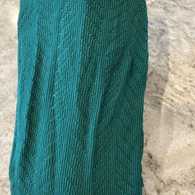 XHILARATION GREEN KNIT FOOTLESS TIGHTS SIZE SMALL