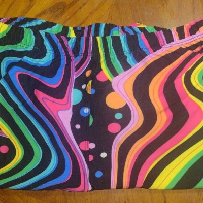 DESIGN USA Leggings Plus Size Wild Tribal Rainbow Psychedelic  Hippy