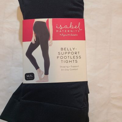 Maternity Belly Support Seamless Footless Tights - Isabel Maternity Size M/L