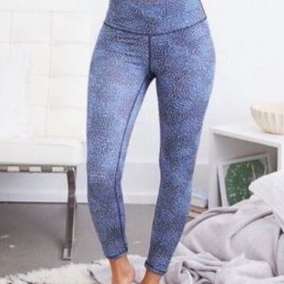 Aerie Blue and White High Waist Workout Leggings Small
