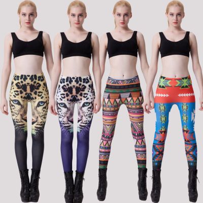 Womens Graphic 3D Printed Leggings Fitness Sports Fashion Yoga Slim Pants US
