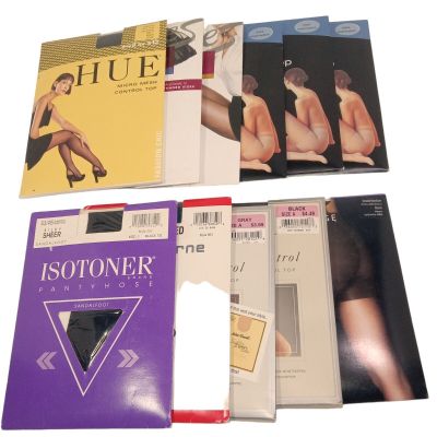 Vintage Pantyhose Size Small / 1 / A Mixed Nylons Lot of 10 Packs
