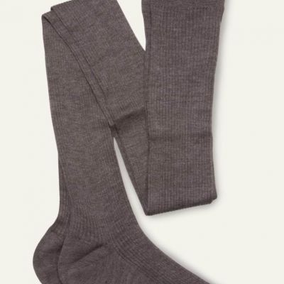 Maria La Rosa Cashmere/Silk Thigh High Stockings Dark Brown New Retail $186