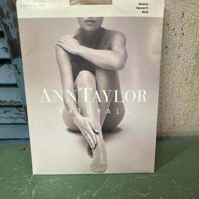 Ann Taylor Naturals Pantyhose Size M Ultra Sheer Control Top Natural 01 Beige