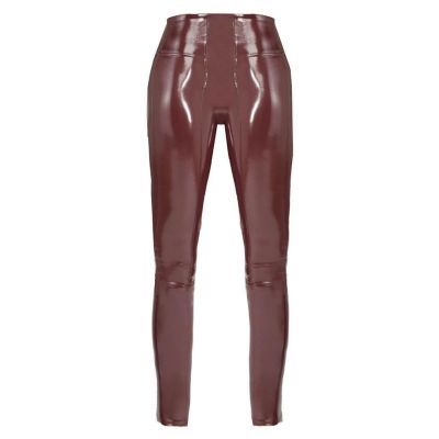 NW SPANX FAUX PATENT SHINY LEATHER RUBY Leggings Pants Sz 1XL PLUS SIZE TALL