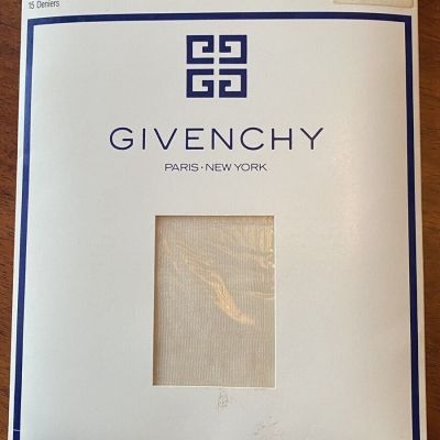 Vintage Givenchy Body Gleamers Pantyhose C 157 Pale Gold Ultra Sheer Control Top