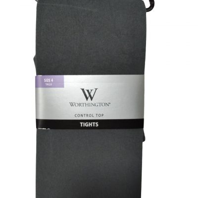 Worthington Control Top Tights Women Size 4 Charcoal Gray NEW