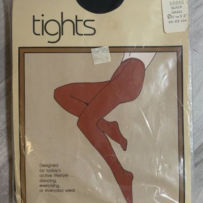 Vtg Hampshire Hosiery Tights Black Small New