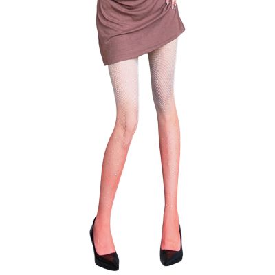Club Stockings High-waist Dazzling Women Gradient Color Bottomed Pantyhose