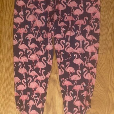 Simply Southern Womens Cutout Leggings Plus Size L - XXL Pink Flamingos