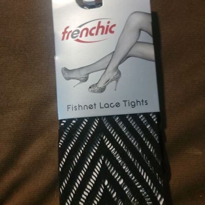 Frenchic Fishnet Lace Tights Pantyhose Size Small/Medium Sexy
