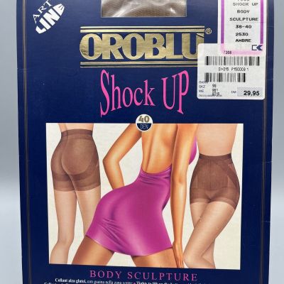 NEW Oroblu Shock Up AMBER Body Sculpture Lifter Tights Pantyhose 38-40 Small