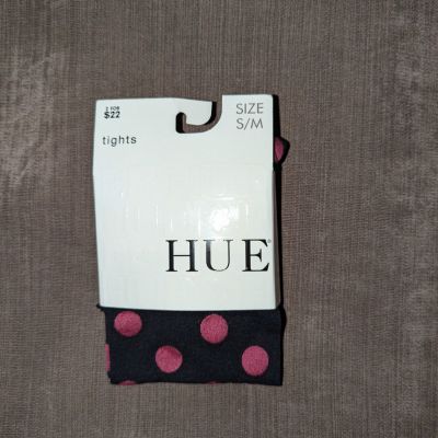 NEW Hue Tights S/M Black Rose Polka Dots MSRP $13.50