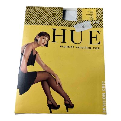 2 Hue FishNet Control Top Black & Control Top Micro Mesh Expresso Tights Size 1