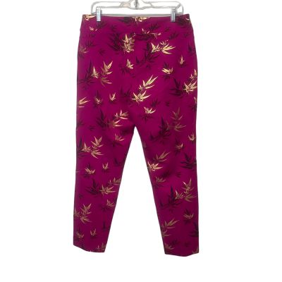 Soft Surroundings Large pink Floral Leggings Fuchsia Bright Gold