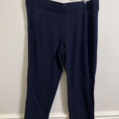 T By Talbots, Navy Blue Straight Leggings, Plus Size 3X
