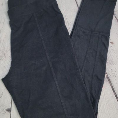 Soft Surroundings Velvet Pull on Black Leggings size Sm Style# 25742