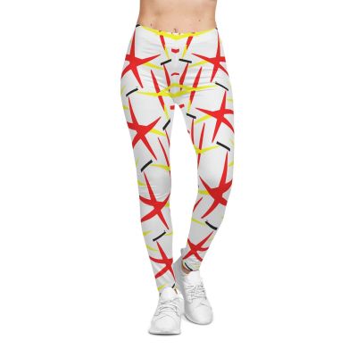 French Fries & Ketchup (Anime Style) - AI Art - Women's Casual Leggings (AOP)