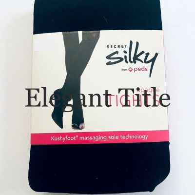 Secret Silky Opaque Tights - Black - XL