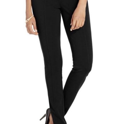 Style & Co Seam-Front Ponte-Knit Leggings Pants Deep Black Petite Short Small PS