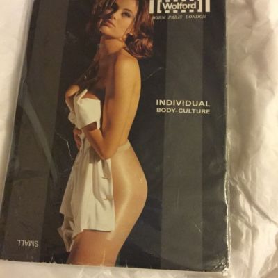 NEW Wolford Individual Body Culture Black Matte Transparent Stockings - Small