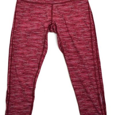 American Eagle Aerie Womens High Waisted Leggings Size Small Cropped Striped Red