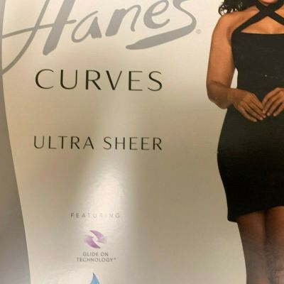 2 Hanes Curves Ultra Sheer Control Top Legwear 3x,4x New