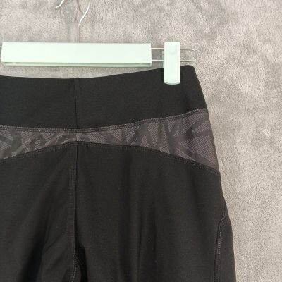 Low-Rise Capri Leggings Workout Size XS (0-2) Women Yoga Solid Black Printed