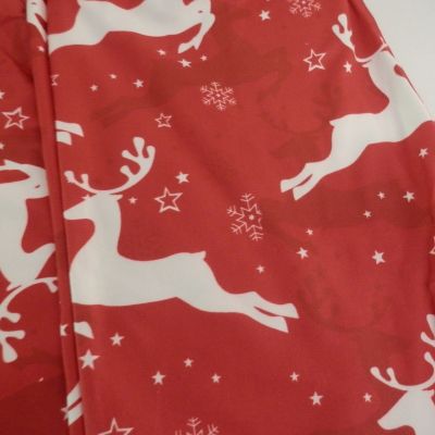 Charlie's Project RED REINDEER Leggings Womens OS (4-14) Style as LuLaRoe NEW