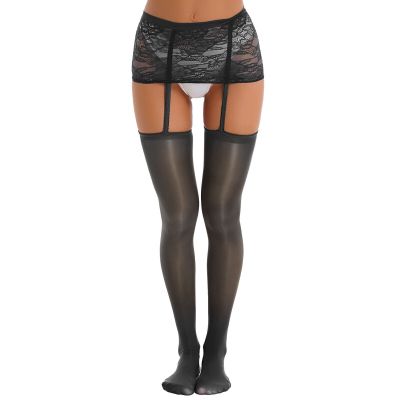 US Women's Lingerie Pantyhose Garter Belt Sexy Underwear Hollow Out Stockings