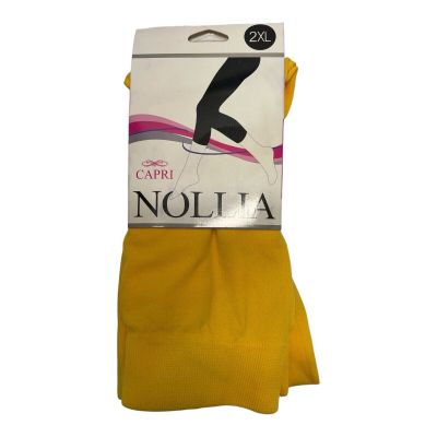 Nollia Women’s 2XL Yellow Capri Lightweight Cozy Flexible Material Leggings