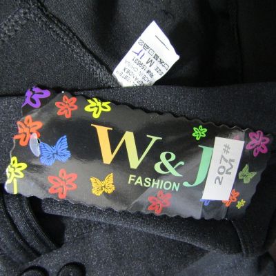 NWT W&J Nadine West Black Metallic Stitched Polyester Blend Pants Women's M