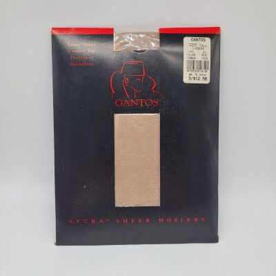 Gantos Pantyhose Bamboo TALL Control Top  Sandalfoot Lycra Sheer Toes