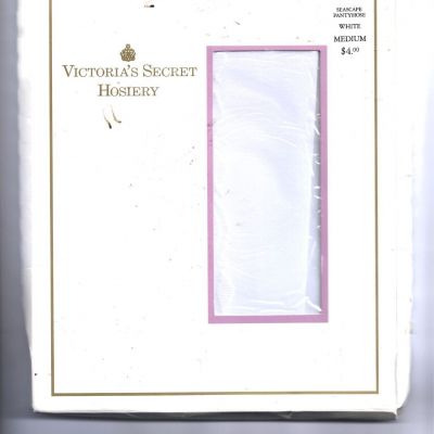 New Victoria's Secret Hosiery, Seascape Pantyhose, White, Medium
