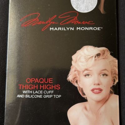 Marilyn Monroe Branded Lace Cuff Opaque Thigh Highs Not Tights One Size Black Ne