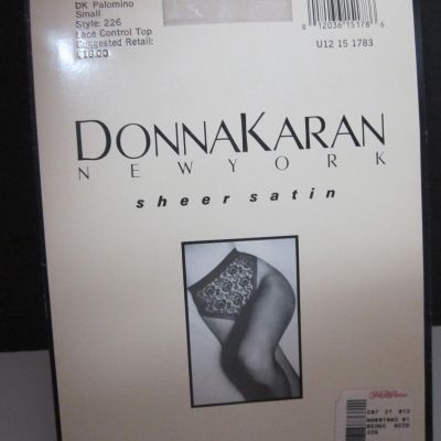 Donna Karan Vintage Lace Control Top Pantyhose DK PALOMINO Beige #226 SMALL
