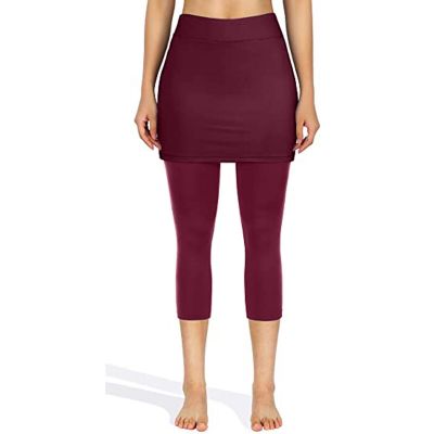 Women Skirted Leggings with Tummy Control High Waist Athletic Workout Yoga Pants