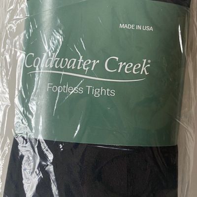 NEW Coldwater Creek Black Footless Tights sz 3x-4x made in USA discontinued