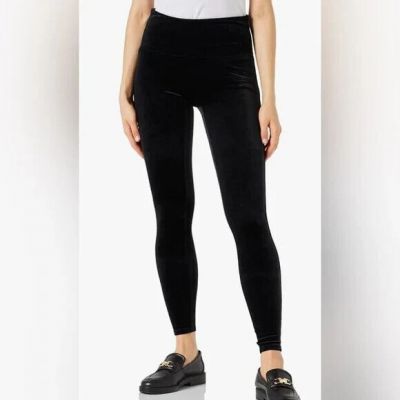 SPANX Shiny Velvet High Waisted LEGGINGS-Luxe BLACK Size XL