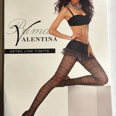 Prima Valentina Aztec Line Tights Plus Size #71062Q New, fancy nylons