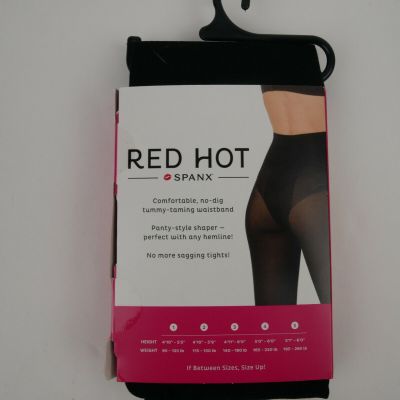 Red Hot SPANX Shaping Panty Tights Size 1 NEW Very Black
